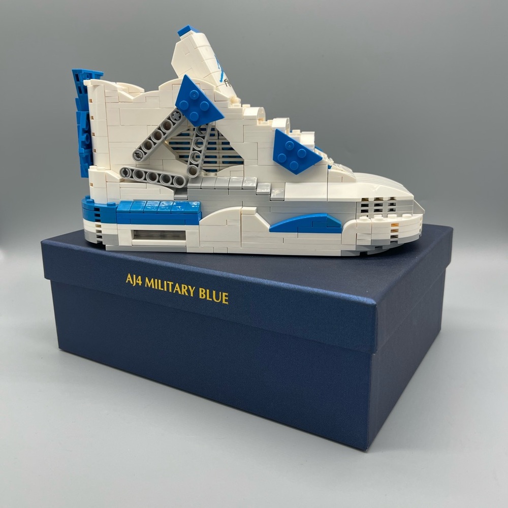 Completed Air Jordan 4 ‘Military Blue’ Kick Brick Set